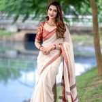 হাফ সিল্ক নকশি পাড় শাড়ি