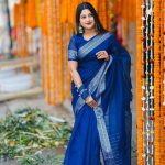 হাফ সিল্ক নকশি পাড় শাড়ি