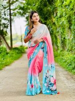 Most Viral Digital Printed Topetor Silk Saree - Image 4