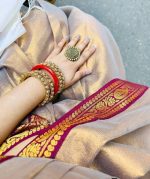 ইন্ডিয়ান অরিজিনাল লামা সিল্ক শাড়ি - Image 12