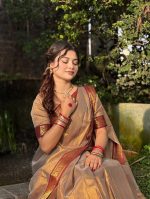 ইন্ডিয়ান অরিজিনাল লামা সিল্ক শাড়ি - Image 7