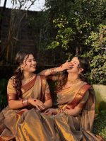 ইন্ডিয়ান অরিজিনাল লামা সিল্ক শাড়ি - Image 8