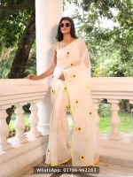 🌻 Premium Digital Printed Silk Saree 🌻 - Image 5