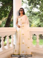 🌻 Premium Digital Printed Silk Saree 🌻 - Image 6